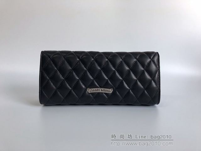 chrome hearts包 克羅心經典時尚 羊皮晚裝包 925銀配件 克羅心晚宴包 鏈條挎包  gjc2001